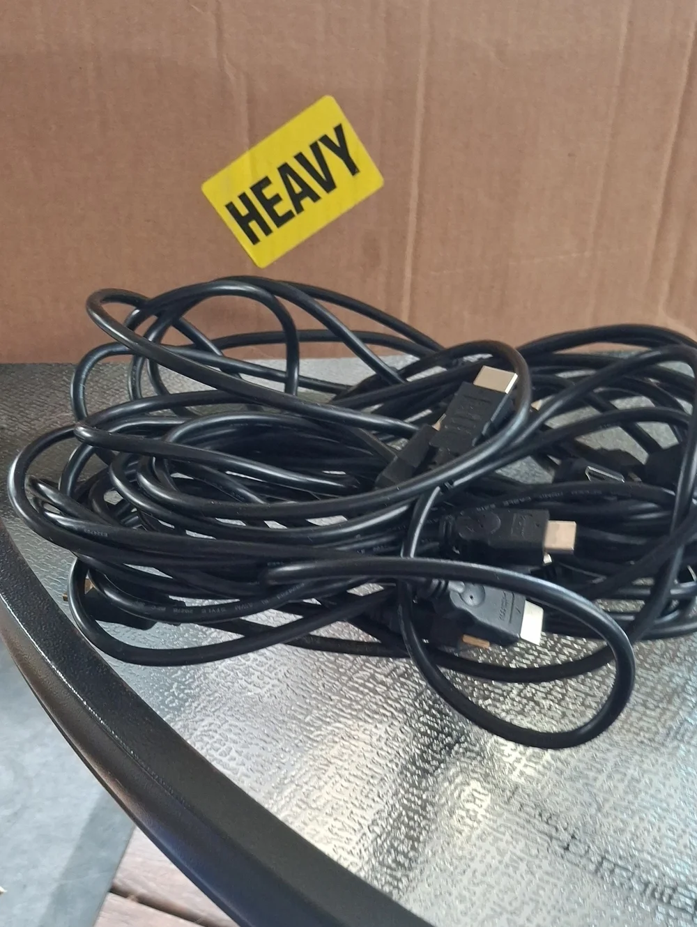 Bundle of Black HDMI Cables